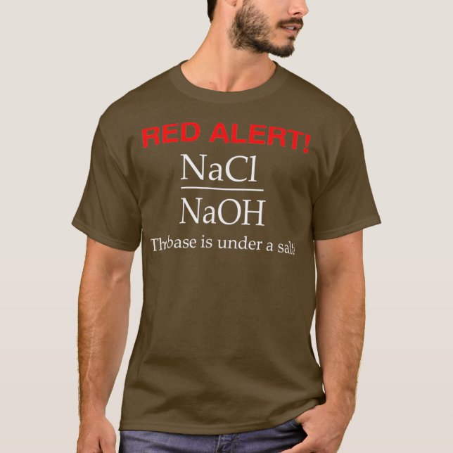 Camiseta A base está debaixo de uma química engraçada de sa (Frente)
