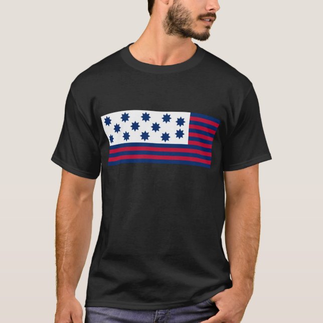 Camiseta A batalha americana da bandeira do tribunal de (Frente)