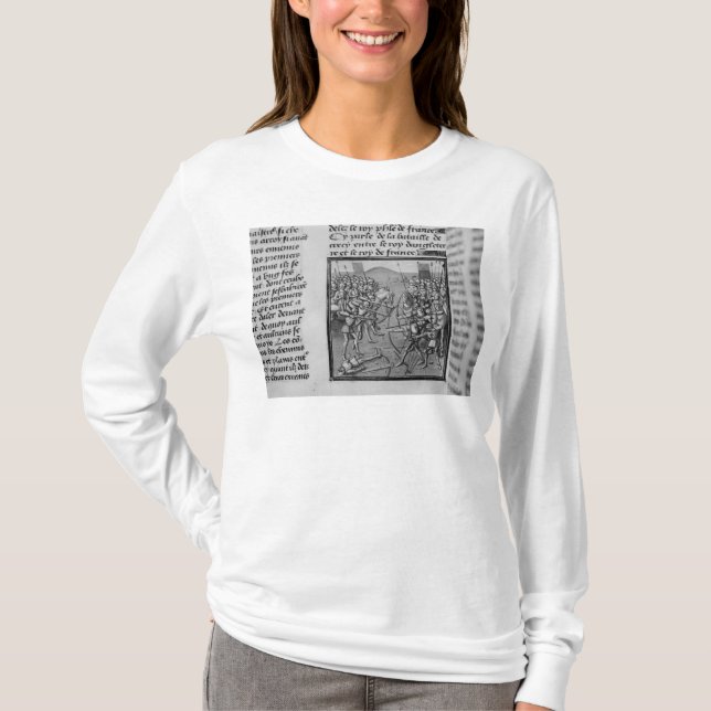 Camiseta A batalha de Crecy em 1346 (Frente)