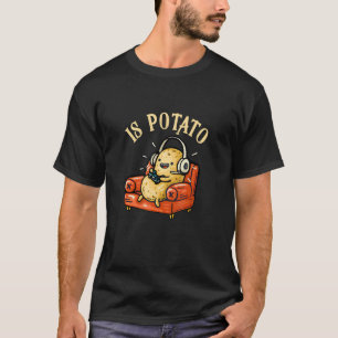 Camiseta A Batata É Vista Na Televisão Noturna Tarde