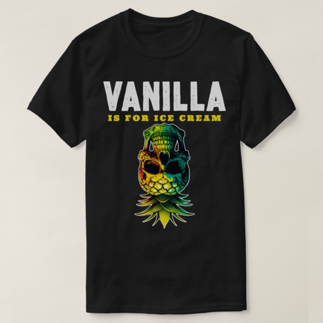Camiseta A baunilha é para Sorvete (Frente do Design)