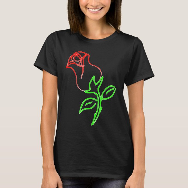 Camiseta A beautiful red rose is a  for Valentine's Day (Frente)