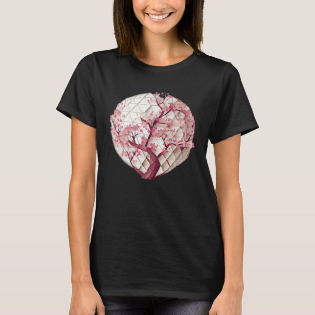 Camiseta A Beautiful Symbol of Renewal Cherry Blossom Spher (Frente)