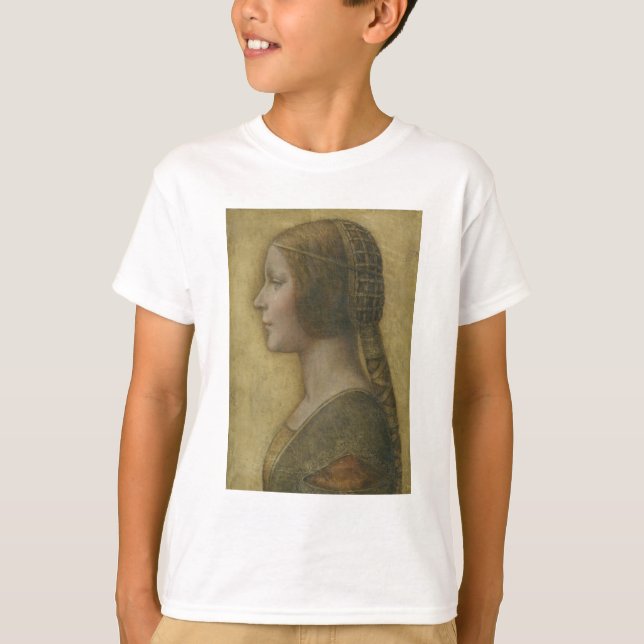 Camiseta A bela princesa (por Leonardo da Vinci) (Frente)