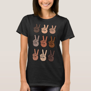 Camiseta A Beleza Da Diversidade De Paz De Melanina Não Tem
