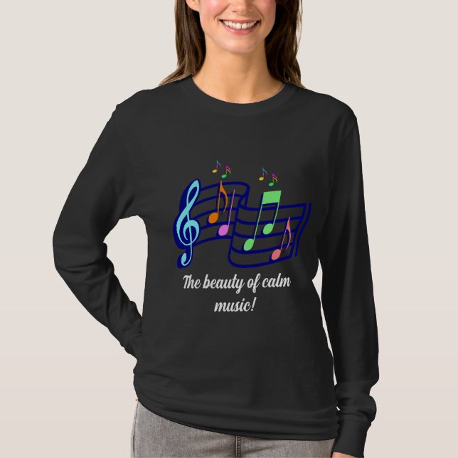 Camiseta A beleza da música calma (Frente)