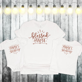 Camiseta A Bênção, a Mamãe e a Cor Personalizável da Mamãe