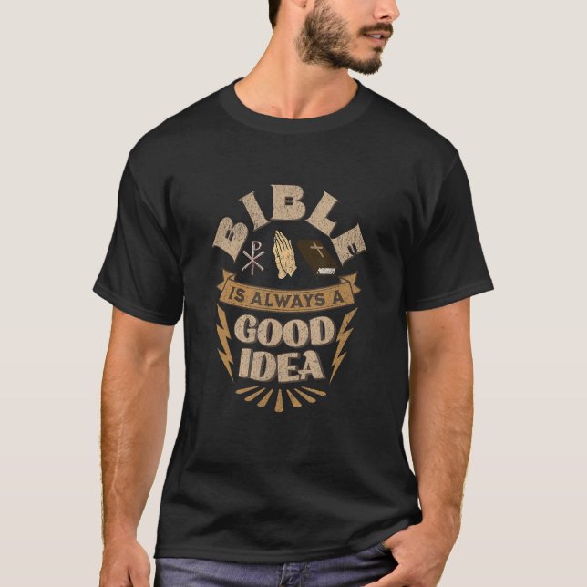 Camiseta A bíblia é sempre uma boa ideia (Frente)