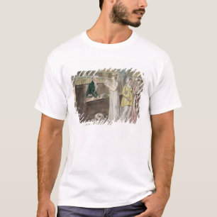 Camiseta A biblioteca de circulação (caneta e tinta e w/c