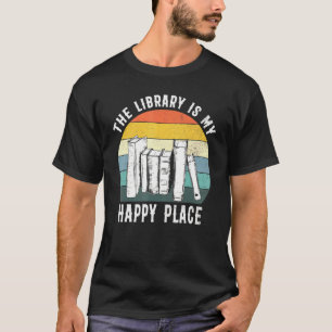 Camiseta A Biblioteca É O Meu Livro De Lugares Feliz Lendo