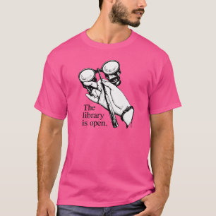 Camiseta A biblioteca está aberta