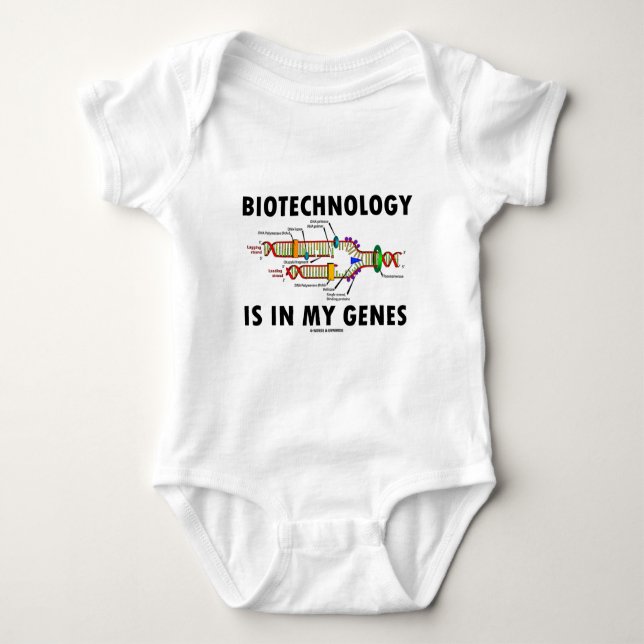 Camiseta A biotecnologia está em meus genes (a réplica do (Frente)