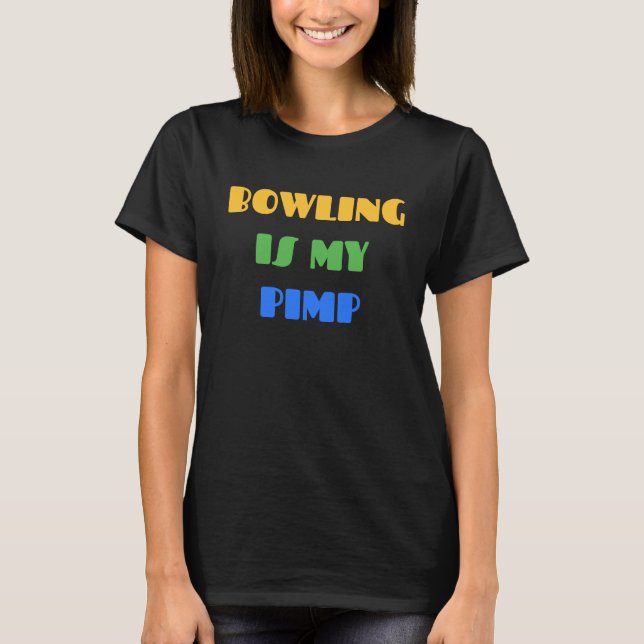 Camiseta A BOLICHE boliche É MEU PIMP Para Cachorros (Frente)