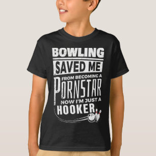 Camiseta A boliche Salvou-Me De Me Tornar Engraçado.