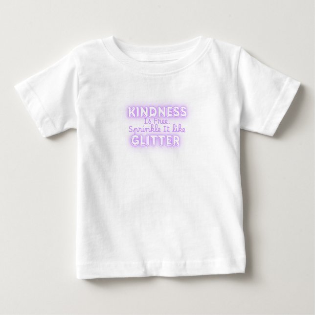 Camiseta A Bondade é Grátis, Espalhe como Purpurina (Frente)