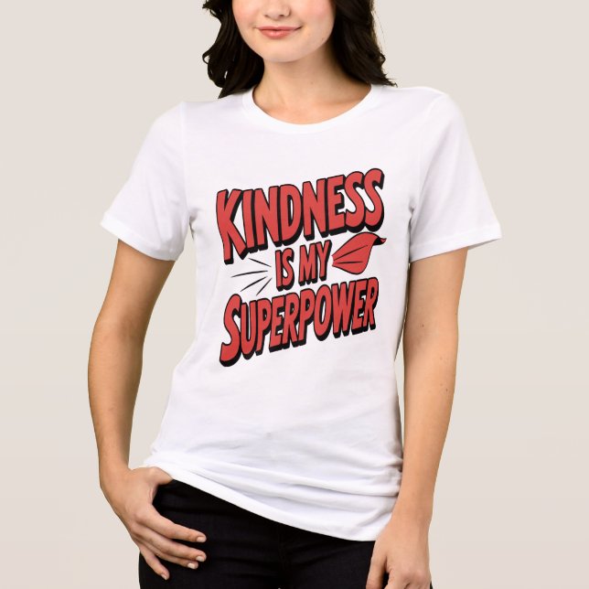 Camiseta A Bondade é Meu Superpoder Ilustração Estilo Cômic (Frente)