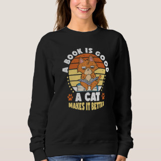 Camiseta A Book Is Good Cat Makes It Better Book Cat  Dog