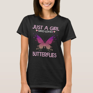 Camiseta A Borboleta Aluga Mulheres Só Uma Garota Que Ama