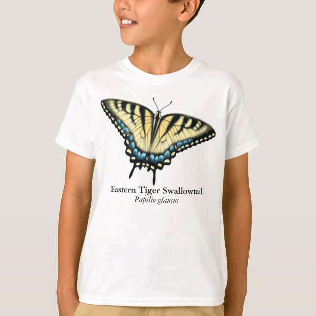 Camiseta A borboleta de Swallowtail do tigre caçoa o (Frente)