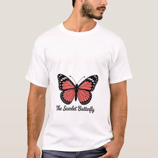 Camiseta A borboleta escarlate (Frente)