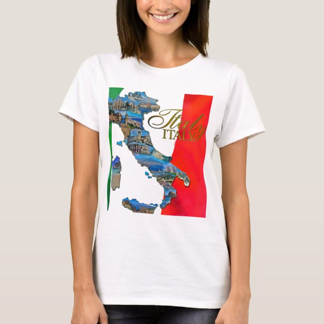 Camiseta A "bota italiana " (Frente)