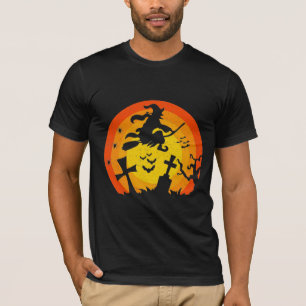 Camiseta A bruxa assustadora fantasia de halloween para a n