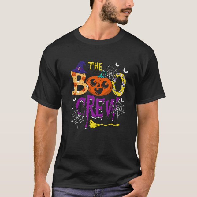 Camiseta A Bruxa de Boo Pumpkin na Web Aranha Hallow (Frente)
