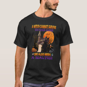 Camiseta A Bruxa Do Vinho Precisa De Um Cão Maltês De Hallo