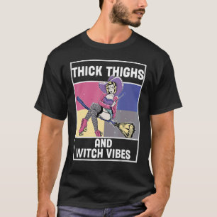 Camiseta A bruxa grossa vibra o chapéu das mulheres do Hall