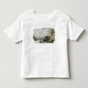 Camiseta A cabana rústica de madeira no porto de Hamburgo,