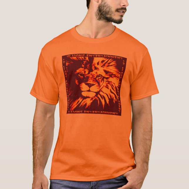 Camiseta A cabeça do leão - laranja (Frente)