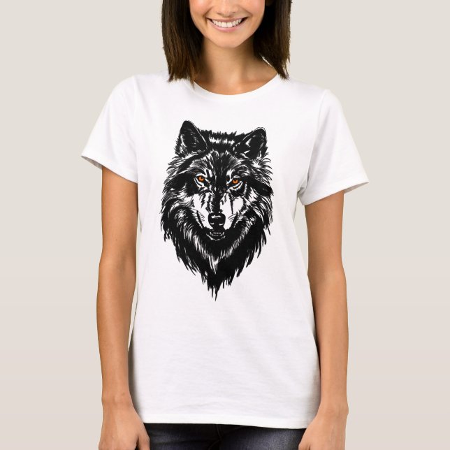 Camiseta A cabeça do lobo (Frente)