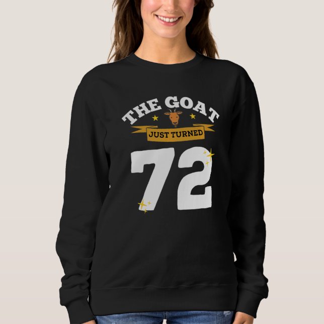 Camiseta A Cabra Acaba de Completar 72 72º Aniversário Tema (Frente)