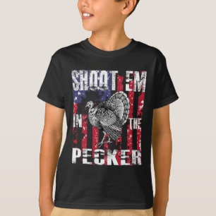 Camiseta A caça à Turquia masculina atira-me no caçador de 