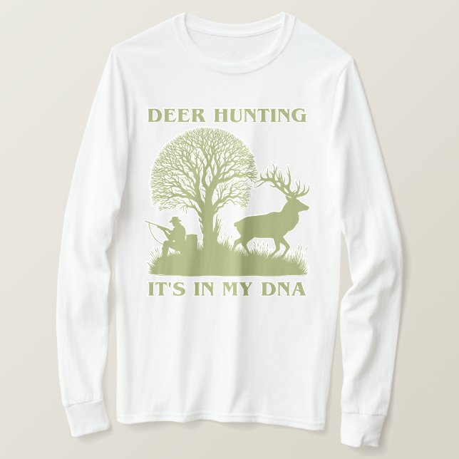 Camiseta A Caça De Veado Está No Meu DNA | Deer Hunting (Frente do Design)
