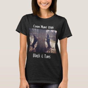 Camiseta A caça do racum das mulheres com preto & Tans