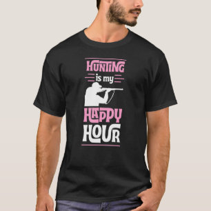 Camiseta A Caça É A Minha Feliz Hora Elk Deer Retro Vintage