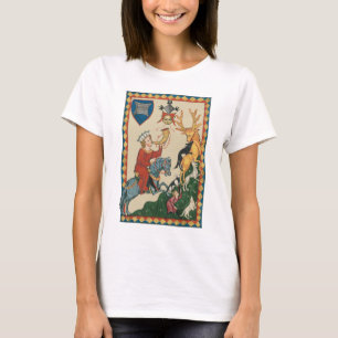 Camiseta A Caça Stag, Arte Medieval do Século 14