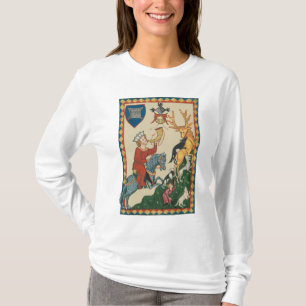 Camiseta A Caça Stag, Arte Medieval do Século 14