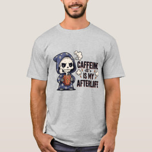 Camiseta A Cafeína é Minha Vida Após a Morte Café do Fofo
