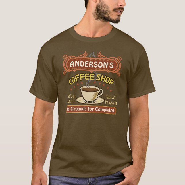 Camiseta A cafetaria com a caneca cria seus próprios (Frente)