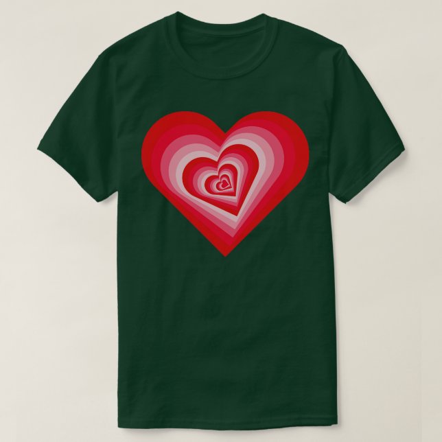 Camiseta A cair no Dia de os namorados do Amor Padrão Cardí (Frente do Design)