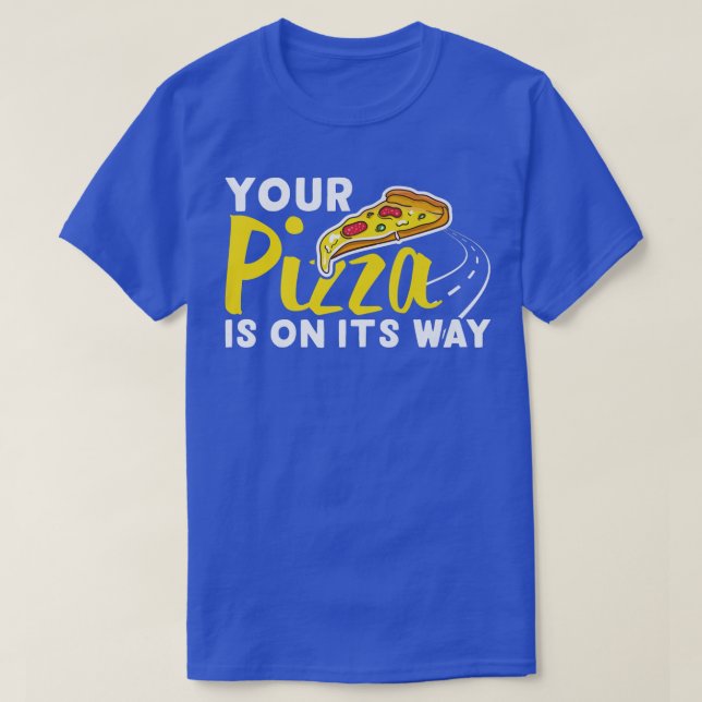Camiseta A Caminho Da Design De Entrega De Pizza Para Homen (Frente do Design)