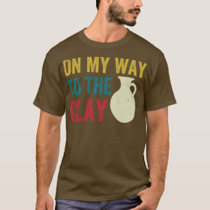 Camiseta A Caminho Do Retrô De Cerâmica De Cerâmica Engraça