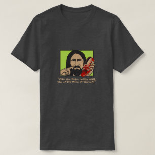 Camiseta A Camisa-calçado do Papa