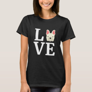 Camiseta A Camiseta-Buldogue Francesa Adora O Cachorro Fran