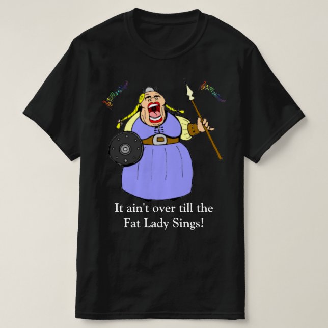 Camiseta A Cantora Gorda Canta (Frente do Design)
