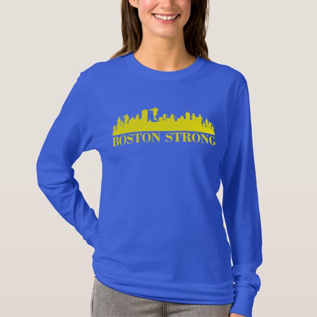 Camiseta A Capa longa forte das mulheres (Frente)