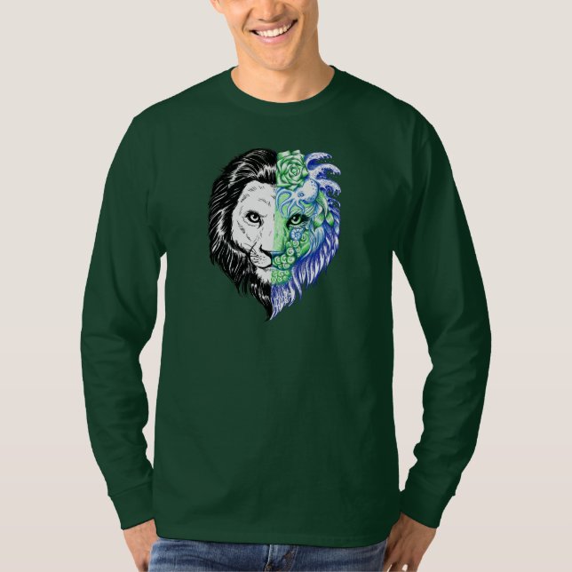 Camiseta A Capa longa mão original dos homens místicos (Frente)