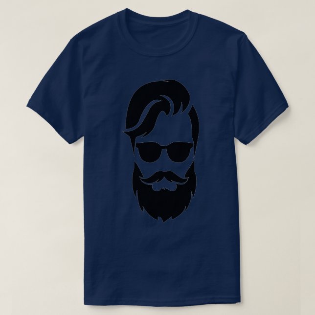 Camiseta A Cara da barba (Frente do Design)